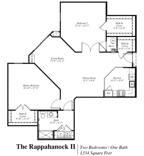 Rappahanock II Floor Plan at The Gardens of Stafford, Stafford, VA 22556  